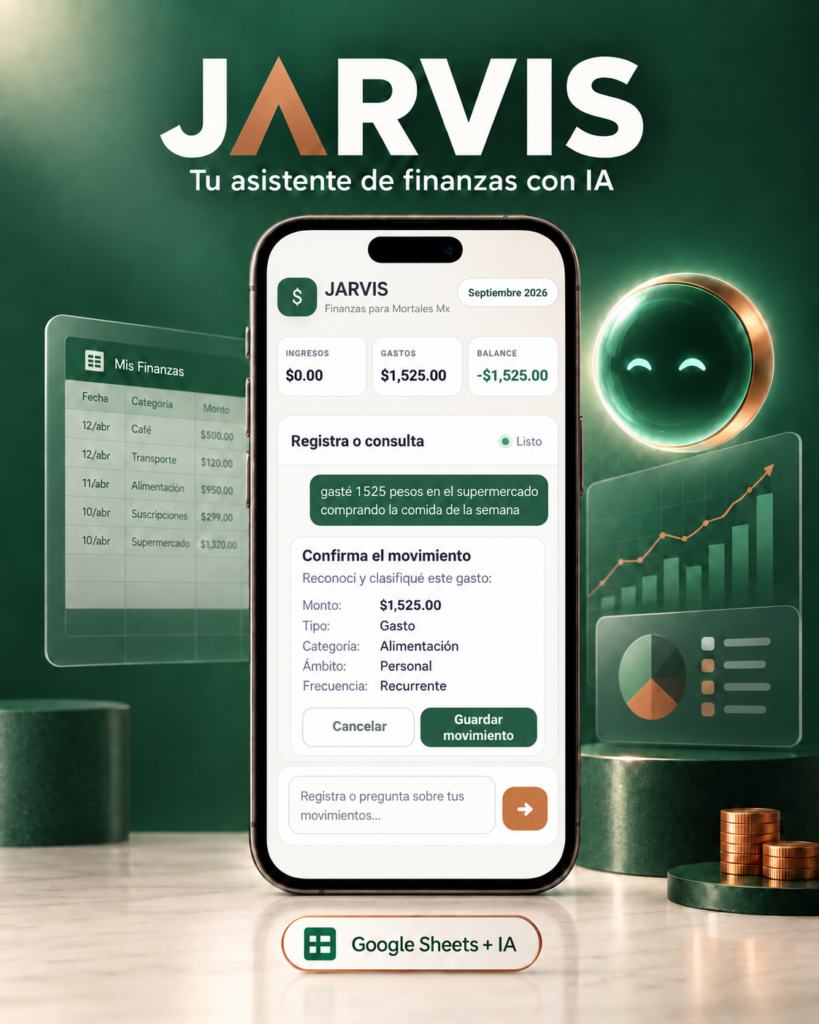 JARVIS, asistente de finanzas personales con IA y Google Sheets